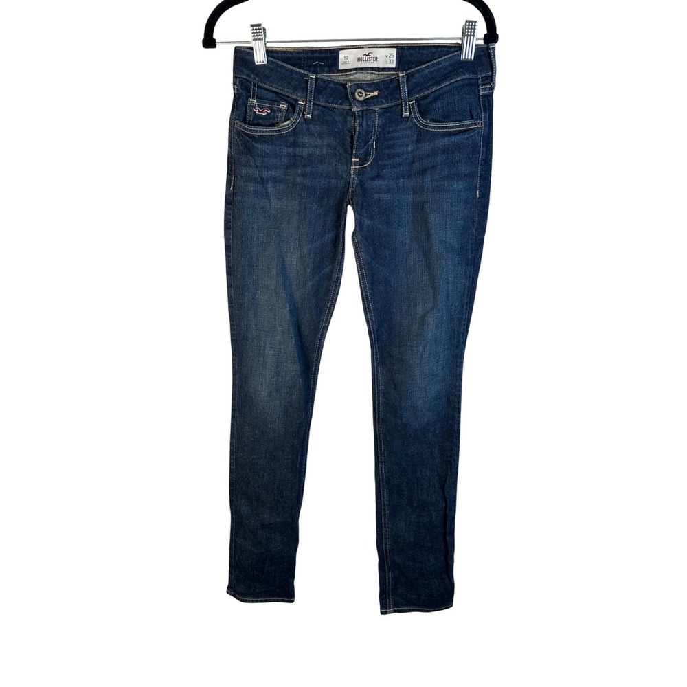 Hollister Women Blue Low Rise Skinny‎ Jeans Size 1R W25 L33